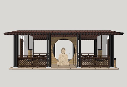 New Chinese Pavilion Zen Pavilion 3d model