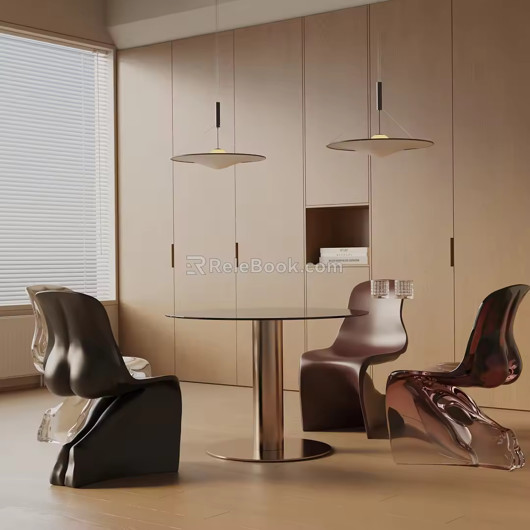 Modern table combination 3d model