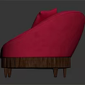 Stylish Modern Pink Multi Seat Sofa With Curved Design And Wooden Base