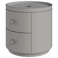 Modern Dark Wood Bedside Tables With Metal Trim And Storage Drawers