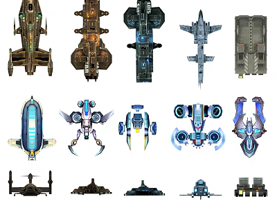 Various Smart Machines Featuring Futuristic Designs And Diverse Mechanical Structures 3d model