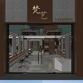 Modern Professional Hair Salon Storefront And Interior With Haircut Coloring Perm Services