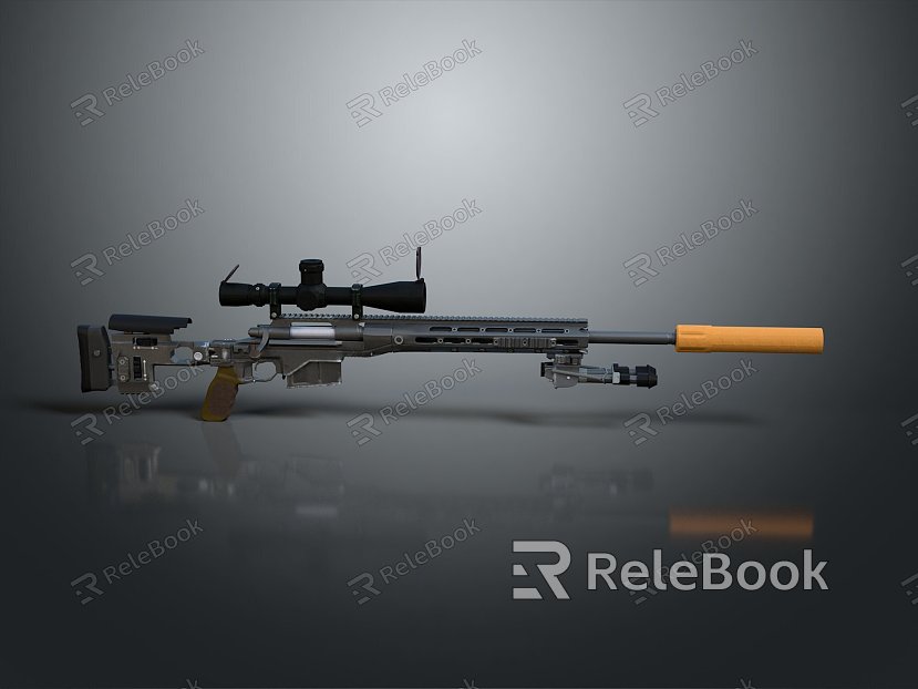 Sniper rifle sight sniper rifle sci-fi sniper rifle semi-automatic rifle combat rifle model