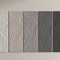 Modern Gray Tones Striped Texture Wall Panels For Home Interior Decoration 3d model