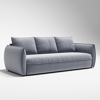 Two-seat cloth sofa 3d model