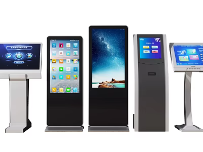 Public Facility Self Service Kiosks With Touchscreen Display And Interactive Interface 3d model