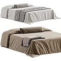 Modern Bed Linens With White Gray And Beige Sheets Pillows And Towel