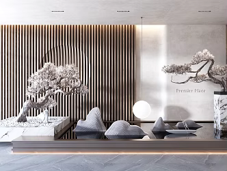 New Chinese landscape sketch 3d model