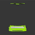 Neon Green Game Boy Color Portable Electronic Gaming Device Displaying Game Interface