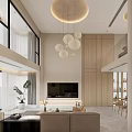 Loft Style Living Room With Modern Design And Cozy Furnishings