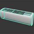 Modern White Wall Mounted Air Conditioner Unit With Grille And Sleek Design