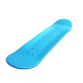 Bright Blue Skateboard With Smooth Surface And Modern Design Features