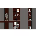 Modern White Bookcase With Glass Doors Layered Design And Wooden Decorative Strip For Books Decorations