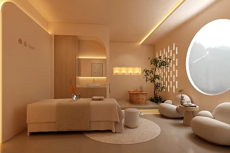 Spa cream beauty room 3d model