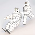 White Cartoon Style Dolls With Smiling Faces Sitting And Standing In Interactive Poses