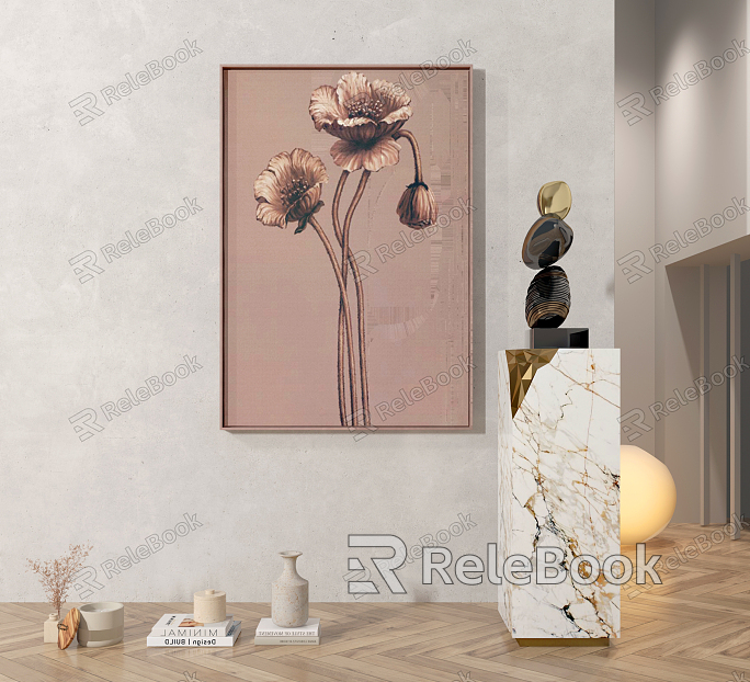 Nordic Plant Painting Abstract Decorative Painting model