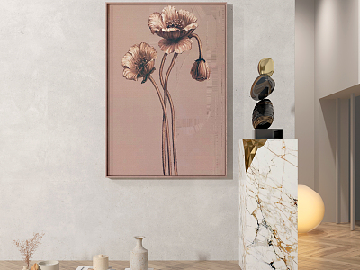 Nordic Plant Painting Abstract Decorative Painting model