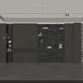 Modern Minimalist Living Room Interior With Wooden Bookshelves And Marble Ornaments