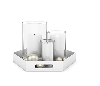 Modern candles 3d model