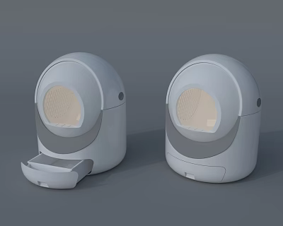 Modern Cat Litter Basin Smart Cat Litter Basin 3d model