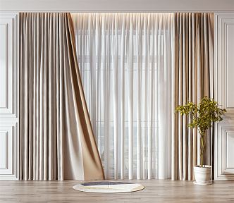 Modern Curtains 3d model