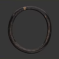 Handmade Dark Wooden Bangle With Smooth Surface And Natural Grain For Daily Wear