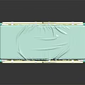 Medical Equipment Hospital Bed With White Frame Blue Mattress Side Rails And Wheels