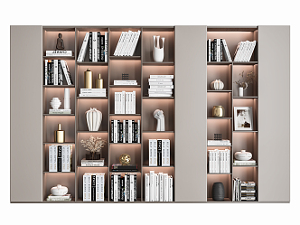 Modern bookcase 3d model