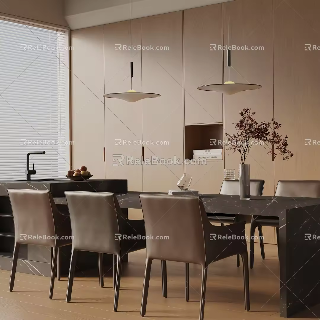 Modern table combination 3d model