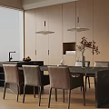 Modern table combination 3d model