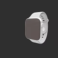 Modern White Electronic Smartwatch With Mesh Dial And Soft Strap Design