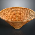 Natural Woven Bamboo Storage Basket Bowl Shaped With Traditional Craftsmanship