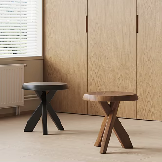 Cosmo modern stool solid wood stool 3d model