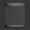 Modern Metal Mesh Trash Can With Black Rim Base For Home Office Use
