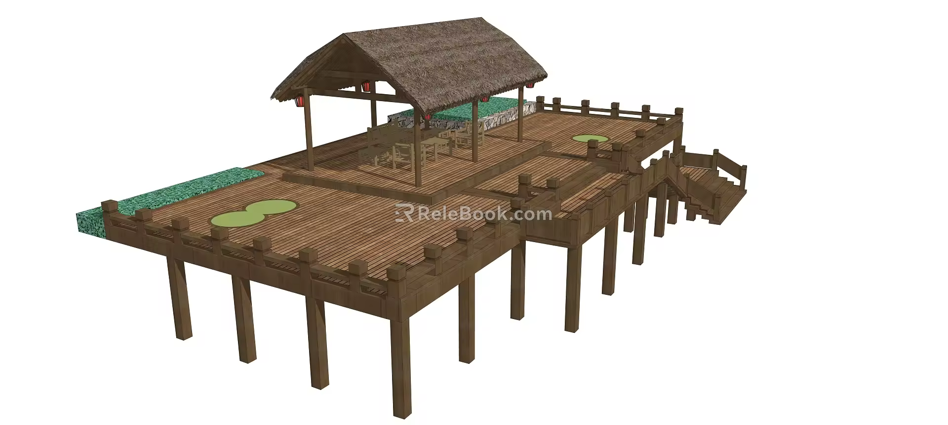 SU model of Chinese viewing platform 3d model