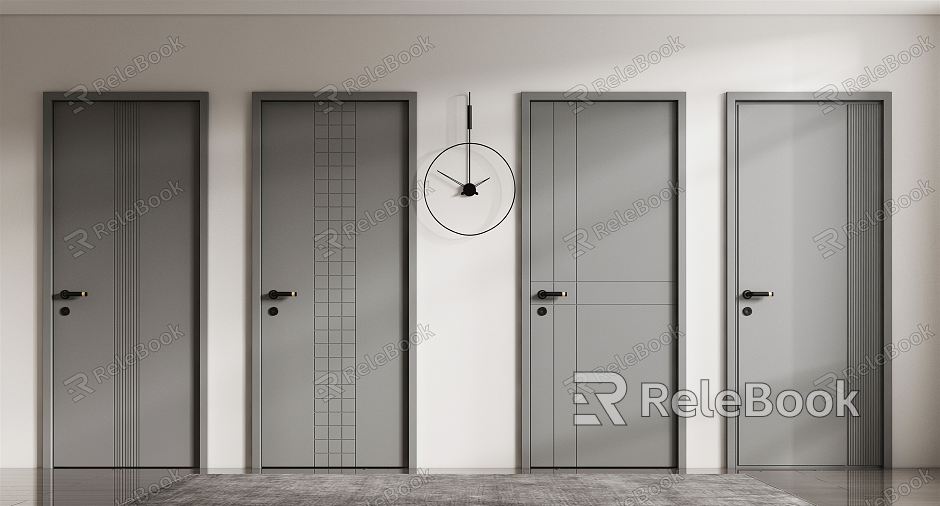 Modern swing door single door bedroom door model