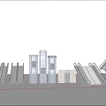 Sightseeing Elevator Glass Elevator Finished Elevator Transparent Elevator Combination Elevator Escalator 3d model