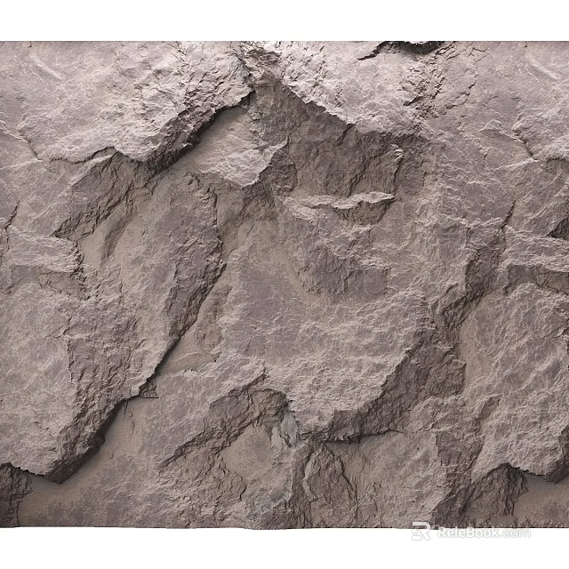 Natural Rock Texture Building Component With Rough Surface And Irregular Patterns 3d model 