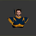 Game Movie Character Blue Yellow Costume With Helmet And Shoulder Armor Design