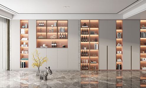 Modern Wine Cabinet 3d model