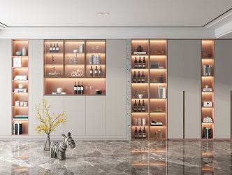 Modern Wine Cabinet 3d model