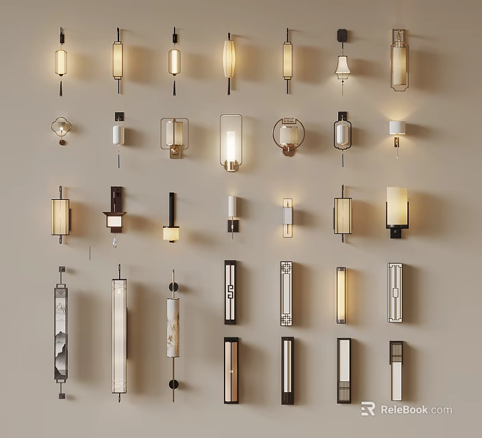 Modern Wall Lamps With Various Stylish Designs For Home Decoration 3d model