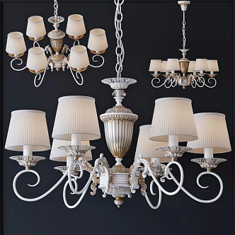 European Chandelier Lamps 3d model