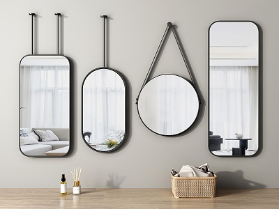 mirror bathroom mirror hanging mirror bathroom mirror dressing mirror full-length mirror hanging mirror 3d model