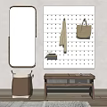 Modern shoe changing stool 3d model
