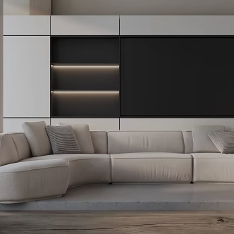 Modern three-seat sofa 3d model