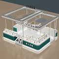 IVYOUZ ZUOYI Perfume Mall Counter with Glass Structure and Display Shelves for Fragrance Product Showcase