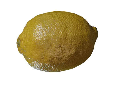 Fresh Ripe Yellow Lemon With Smooth Textured Skin Perfect For Juicing And Cooking 3d model