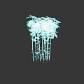 Tall Green Bamboo Stalks In Black Background For Interior Decoration