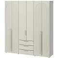Dark Green Chest of Drawers with Golden Handles Modern Minimalist Design and Storage Doors